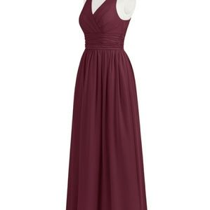 Azazie Natasha in Cabernet